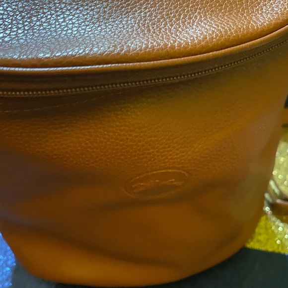 LONGCHAMP VINTAGE CAMEL TAN GENUINE LEATHER Backpack GORG RARE LUX $ FIRM - Picture 16 of 16